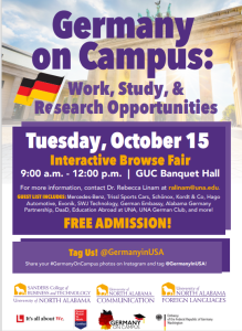 CCBYUniversity of North Alabama "Germany on Campus 2024" Poster