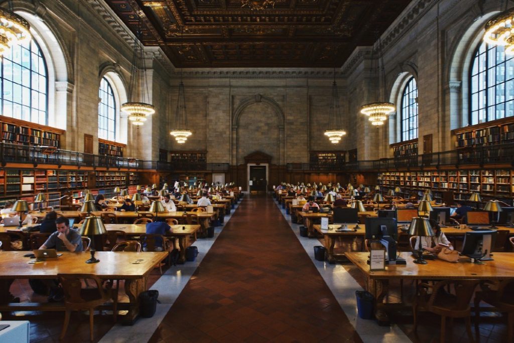 Interior of a library