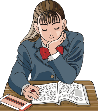 A student studying