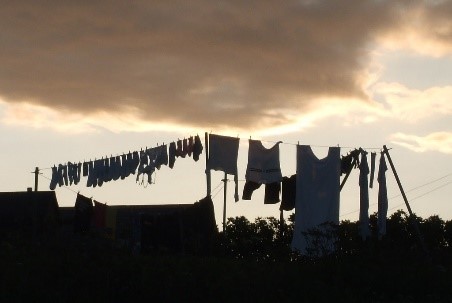 Laundry on a clothesline