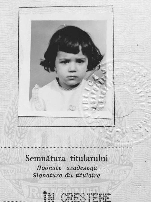 Romanian passport of the author as a child.