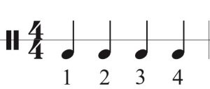 Demonstration of counting quarter notes.