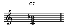 Dominant seven chord with tritone dissonance.