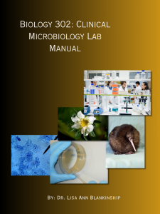 BI302 Clinical Microbiology Lab Manual book cover