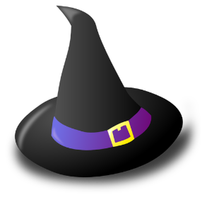 A black witches' hat