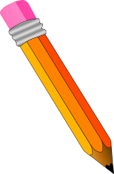 An orange pencil