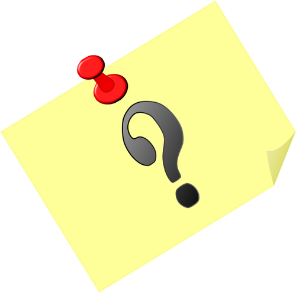 A note with a question mark on it